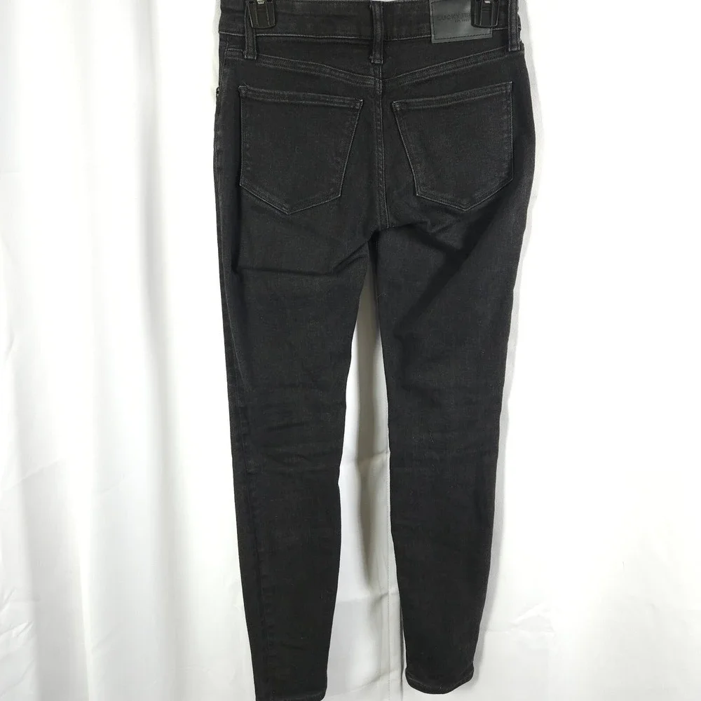 Lucky Brand Lizzie Women's Black Skinny Jeans 0/25 Measures 28x30